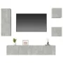 TV-Möbelset 5-teilig betongraues Sperrholz von vidaXL, TV-Möbel - Ref: Foro24-3114441, Preis: 166,87 €, Rabatt: %