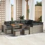 Juego de Sofás de Jardín de 13 Piezas con Cojines Gris Ratán, Juego de Comedor de Jardín de 4 Piezas con Cojines Gris Ratán | Foro24.es | Tu tienda online para hogar, jardín y más Foro24.es
