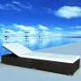 Lounger with brown synthetic rattan cushion by vidaXL, Loungers - Ref: Foro24-44403, Price: 134,85 €, Discount: %