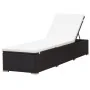 Lounger with brown synthetic rattan cushion by vidaXL, Loungers - Ref: Foro24-44403, Price: 134,85 €, Discount: %