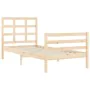 Estructura de cama con cabecero madera maciza 100x200 cm de vidaXL, Camas y somieres - Ref: Foro24-3193976, Precio: 106,88 €,...