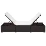 Lounger with brown synthetic rattan cushion by vidaXL, Loungers - Ref: Foro24-44403, Price: 134,85 €, Discount: %