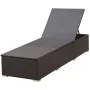 Lounger with brown synthetic rattan cushion by vidaXL, Loungers - Ref: Foro24-44403, Price: 134,85 €, Discount: %