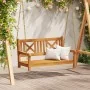 Banco columpio de jardín de 2 plazas 110x56x58 cm de madera maciza de acacia | Foro24.es | Tu tienda online para hogar, jardín y más Foro24.es