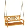 Banco columpio de jardín de 2 plazas 110x56x58 cm de madera maciza de acacia | Foro24.es | Tu tienda online para hogar, jardín y más Foro24.es