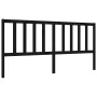 Bed frame with black solid wood headboard 200x200 cm by vidaXL, Beds and slatted bases - Ref: Foro24-3193880, Price: 165,23 €...