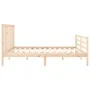 Bettgestell mit Massivholzkopfteil 200x200 cm von vidaXL, Betten und Lattenroste - Ref: Foro24-3193811, Preis: 142,08 €, Raba...