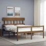 Doppelbett für Senioren, Kopfteil aus honigbraunem Holz von vidaXL, Betten und Lattenroste - Ref: Foro24-3195424, Preis: 153,...