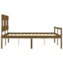 Cama de matrimonio personas mayores cabecero madera marrón miel de vidaXL, Camas y somieres - Ref: Foro24-3195424, Precio: 15...