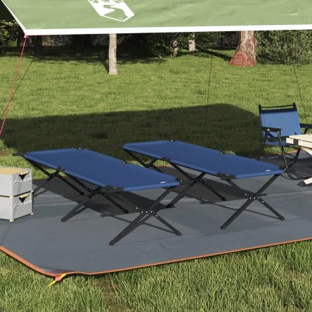 Camas Solares Plegables 2 pcs con Bolsa de Transporte Azul 600D Oxford | Foro24.es | Tu tienda online para hogar, jardín y más Foro24.es