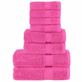 Juego de toallas premium SOLUND 8 unidades rosa