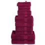 Juego de toallas premium SOLUND 12 unidades burdeos 600 gsm | Foro24.es | Tu tienda online para hogar, jardín y más Foro24.es