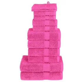Juego de toallas premium SOLUND 12 unidades rosa