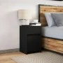 Mesita de noche con luces LED madera de ingeniería negra by , Nightstands - Ref: Foro24-852000, Price: 66,15 €, Discount: -5%%