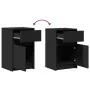 Mesita de noche con luces LED madera de ingeniería negra by , Nightstands - Ref: Foro24-852000, Price: 66,15 €, Discount: -5%%