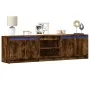 Mueble de TV LED madera ingeniería roble ahumado 180x34x50 cm by , TV Furniture - Ref: Foro24-3307916, Price: 177,51 €, Disco...