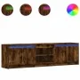 Mueble de TV LED madera ingeniería roble ahumado 180x34x50 cm by , TV Furniture - Ref: Foro24-3307916, Price: 177,51 €, Disco...