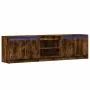 Mueble de TV LED madera ingeniería roble ahumado 180x34x50 cm by , TV Furniture - Ref: Foro24-3307916, Price: 177,51 €, Disco...