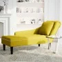 Tumbona con almohada y reposabrazo derecho terciopelo amarillo | Foro24.es | Tu tienda online para hogar, jardín y más Foro24.es