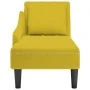 Tumbona con almohada y reposabrazo derecho terciopelo amarillo | Foro24.es | Tu tienda online para hogar, jardín y más Foro24.es