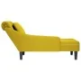 Tumbona con almohada y reposabrazo derecho terciopelo amarillo | Foro24.es | Tu tienda online para hogar, jardín y más Foro24.es