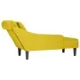 Tumbona con almohada y reposabrazo derecho terciopelo amarillo | Foro24.es | Tu tienda online para hogar, jardín y más Foro24.es