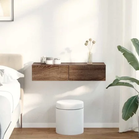 Estante de pared con cajones madera contrachapada roble marrón von , Regale und Regale - Ref: Foro24-859983, Preis: 57,63 €, ...