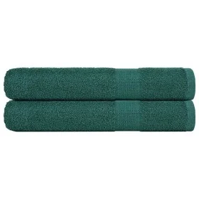 Toallas 2 uds verde 100x200 cm 360 gsm 100% algodón de , Toallas - Ref: Foro24-136866, Precio: 41,36 €, Descuento: -5%%