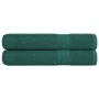Toallas 2 uds verde 100x200 cm 360 gsm 100% algodón de , Toallas - Ref: Foro24-136866, Precio: 41,36 €, Descuento: -5%%