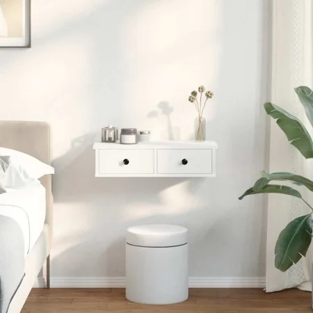 Estante de pared con cajones de madera contrachapada blanco de , Estantes y estanterías - Ref: Foro24-859941, Precio: 53,88 €...