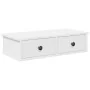 Estante de pared con cajones de madera contrachapada blanco de , Estantes y estanterías - Ref: Foro24-859941, Precio: 53,88 €...