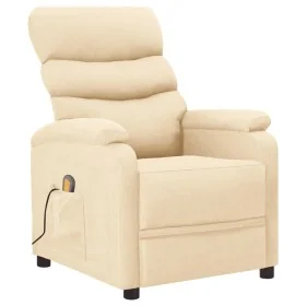 Sillón de masaje de tela color crema de , Sillones de masaje eléctricos - Ref: Foro24-321235, Precio: 236,48 €, Descuento: -5%%