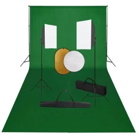 Kit de estudio fotográfico con luces softbox, fondo y reflector by , Flashes and studio lighting - Ref: Foro24-3067057, Price...
