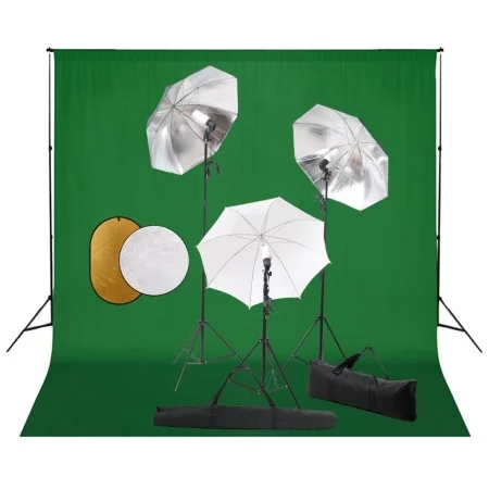 Kit estudio fotográfico lámparas, sombrillas, fondo y reflector | Foro24.es | Tu tienda online para hogar, jardín y más Foro24.es