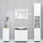 Armario de baño madera contrachapada blanco brillo 30x30x95 cm de , Muebles de baño - Ref: Foro24-802594, Precio: 65,73 €, De...