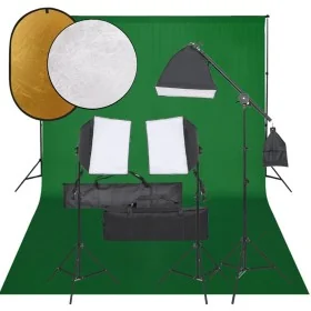 Kit de estudio fotográfico con set de luces, fondo y reflector by , Flashes and studio lighting - Ref: Foro24-3094691, Price:...