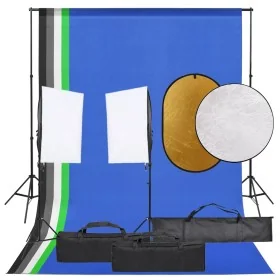 Kit de estudio fotográfico con set de luces, fondo y reflector de , Flashes e iluminaciones de estudio - Ref: Foro24-3094754,...