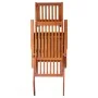 Garden lounger with footrest and cushion in solid acacia wood by vidaXL, Loungers - Ref: Foro24-3064018, Price: 136,02 €, Dis...