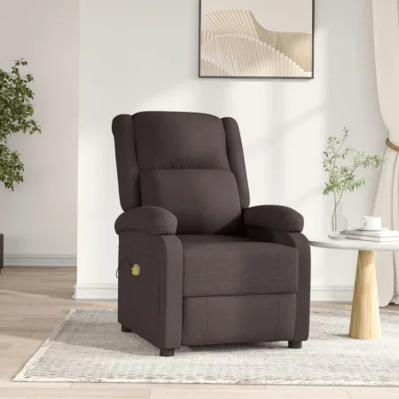 Sillón de masaje eléctrico tela marrón oscuro | Foro24.es | Tu tienda online para hogar, jardín y más Foro24.es