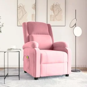 Sillón de masaje de terciopelo rosa de , Sillones de masaje eléctricos - Ref: Foro24-342414, Precio: 221,94 €, Descuento: -5%%