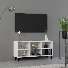 Comprar Mueble de TV con patas de metal blanco