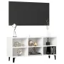 Mueble de TV con patas de metal blanco 103,5x30x50 cm | Foro24.es | Tu tienda online para hogar, jardín y más Foro24.es