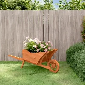Jardinera con forma de carretilla madera de abeto 128x45,5x43cm de , Carretillas - Ref: Foro24-364229, Precio: 56,69 €, Descu...