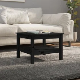 Mesa de centro de madera maciza de pino negro 55x55x40 cm de , Mesas de centro - Ref: Foro24-814273, Precio: 64,89 €, Descuen...