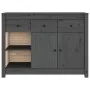 Aparador de madera maciza de pino gris 100x35x74 cm | Foro24.es | Tu tienda online para hogar, jardín y más Foro24.es