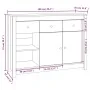 Aparador de madera maciza de pino gris 100x35x74 cm | Foro24.es | Tu tienda online para hogar, jardín y más Foro24.es