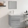 Set de muebles de baño madera contrachapada gris Sonoma | Foro24.es | Tu tienda online para hogar, jardín y más Foro24.es