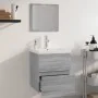 Set de muebles de baño madera contrachapada gris Sonoma | Foro24.es | Tu tienda online para hogar, jardín y más Foro24.es