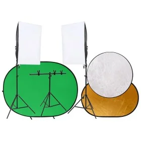 Kit de estudio fotográfico con luces, fondo y
