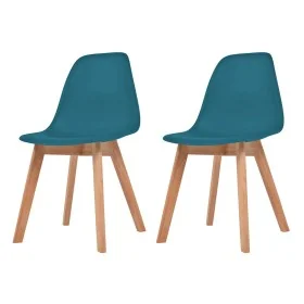 Sillas de comedor 2 unidades plástico turquesa de , Sillas de comedor - Ref: Foro24-244780, Precio: 115,81 €, Descuento: %